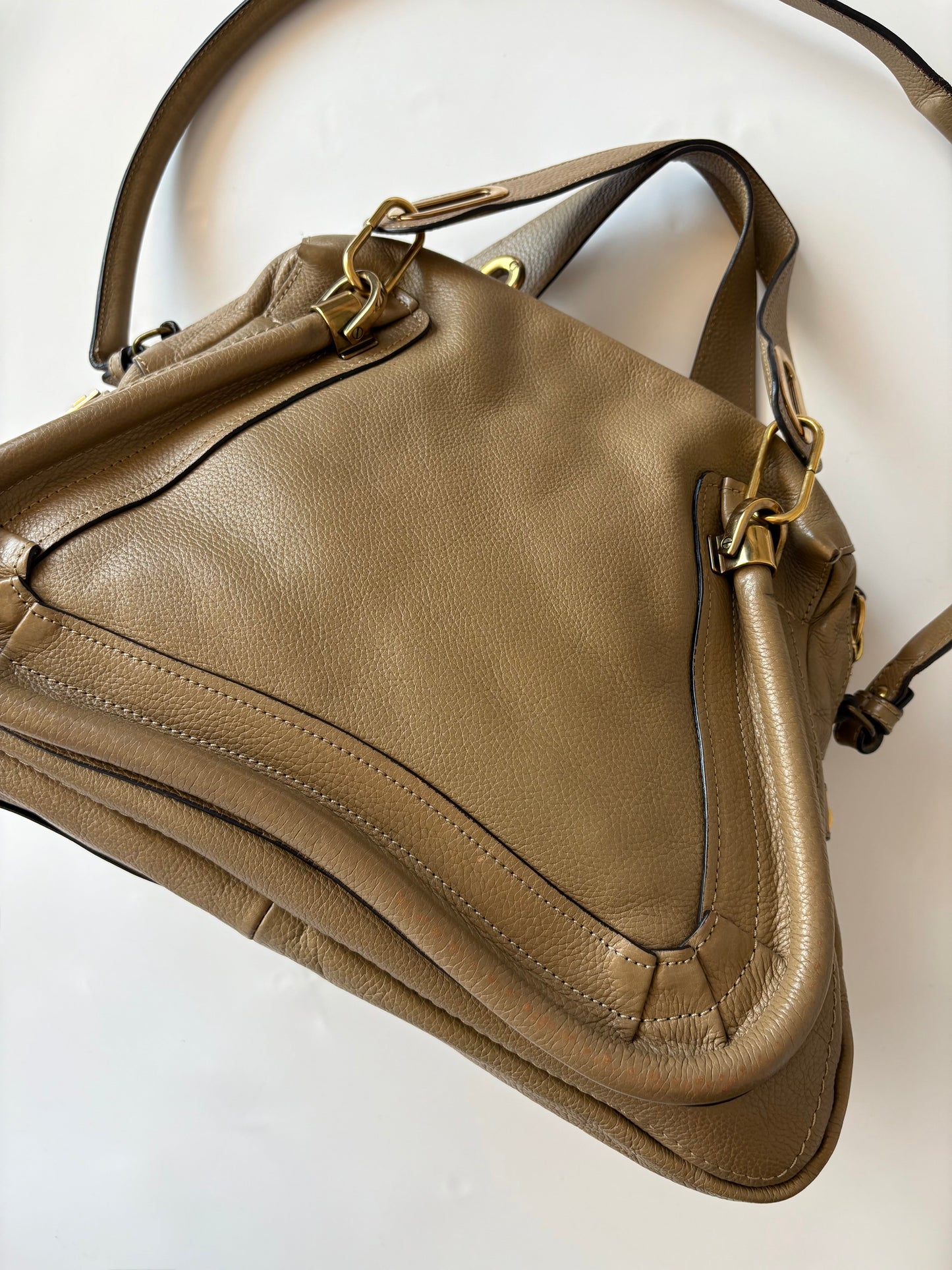 Chloe Paraty Bag in Taupe Calfskin