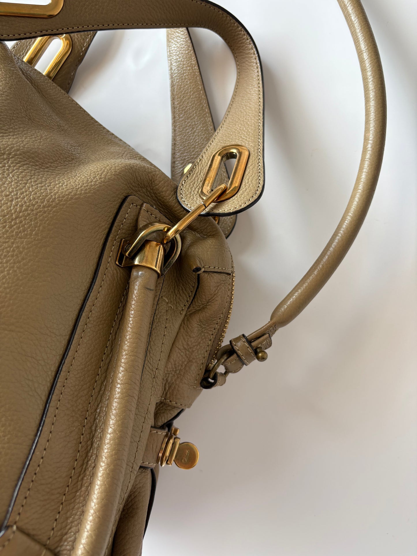 Chloe Paraty Bag in Taupe Calfskin