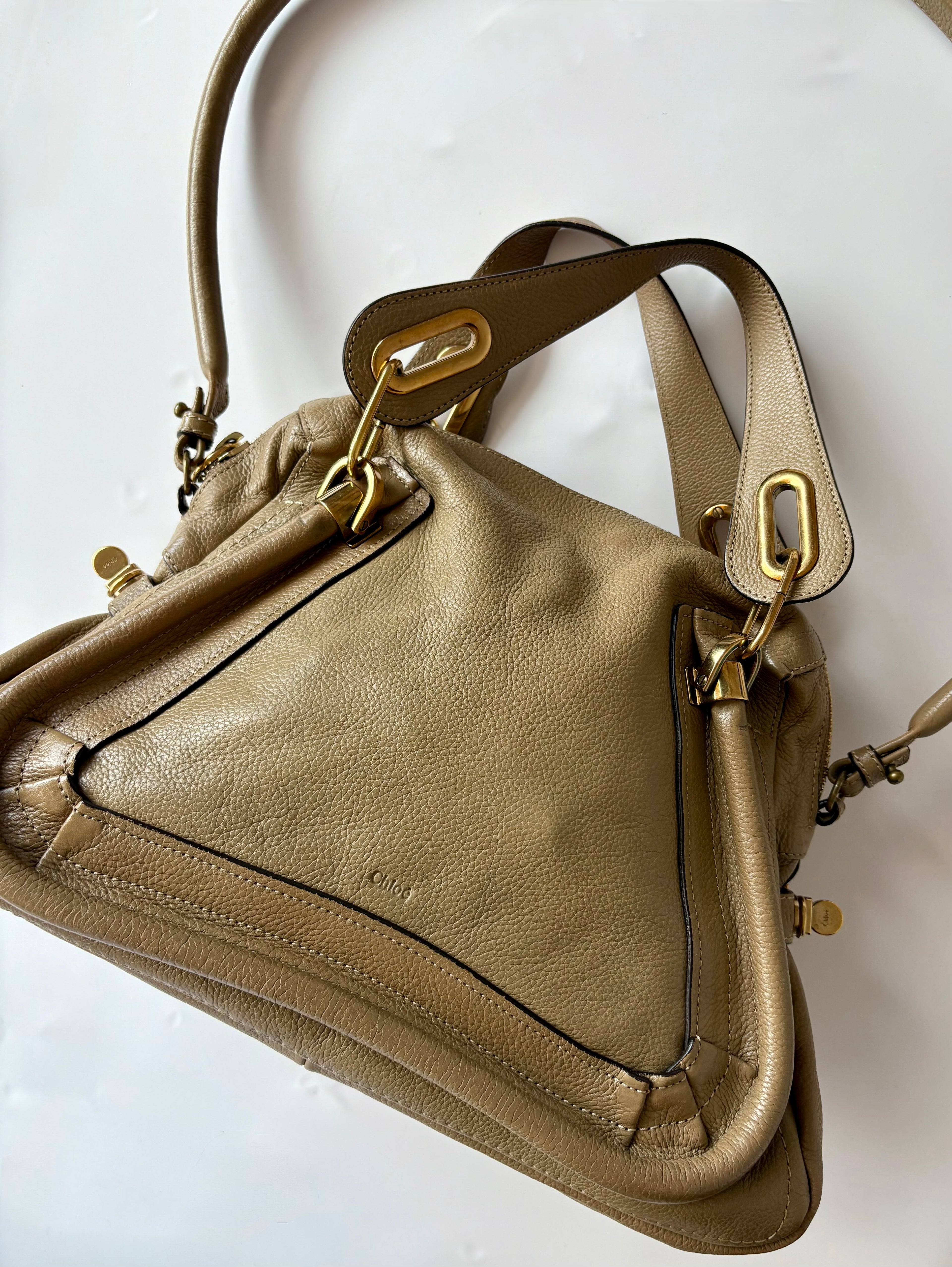 Chloe Paraty Bag in Taupe Calfskin