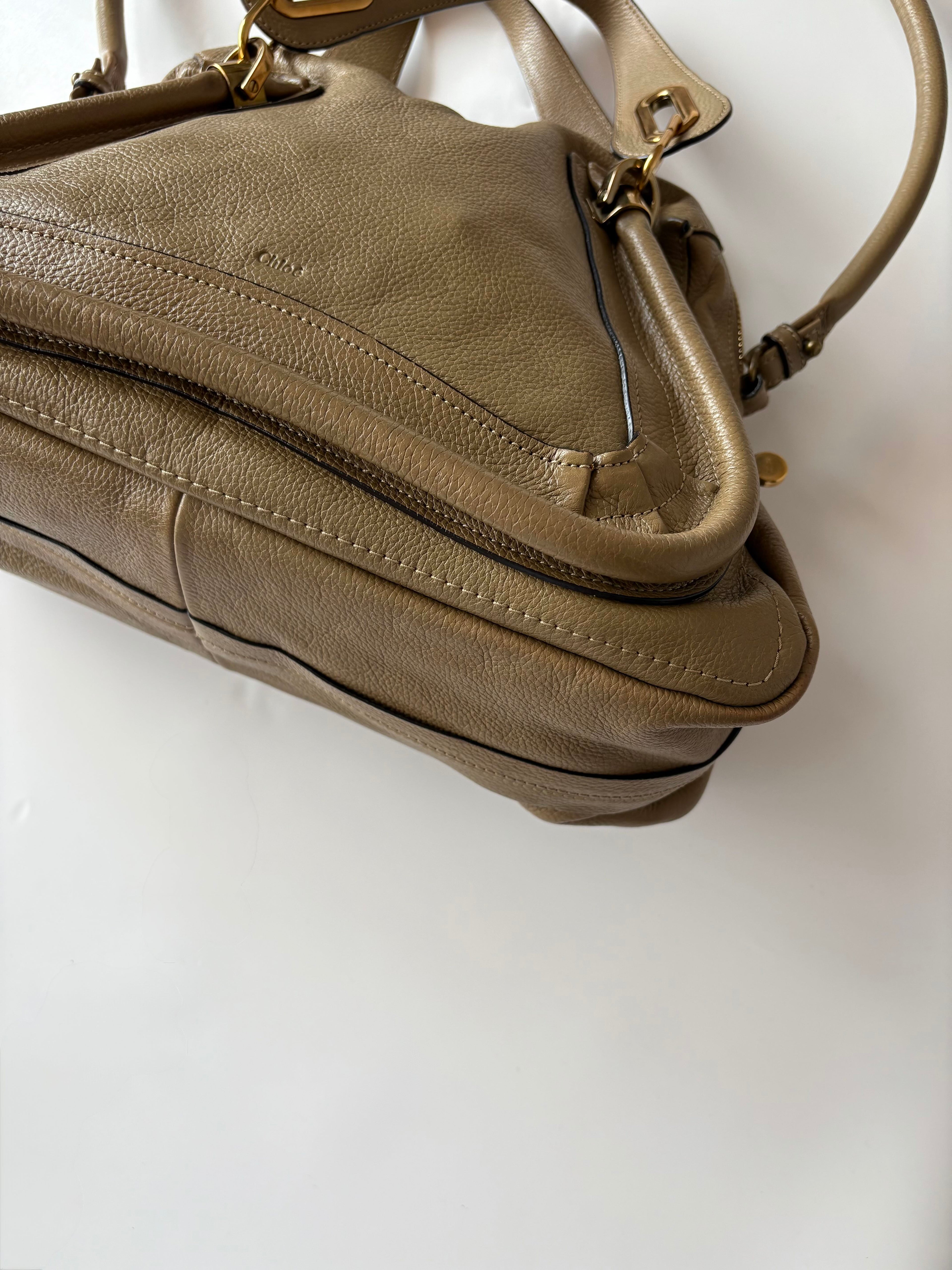 Chloe Paraty Bag in Taupe Calfskin