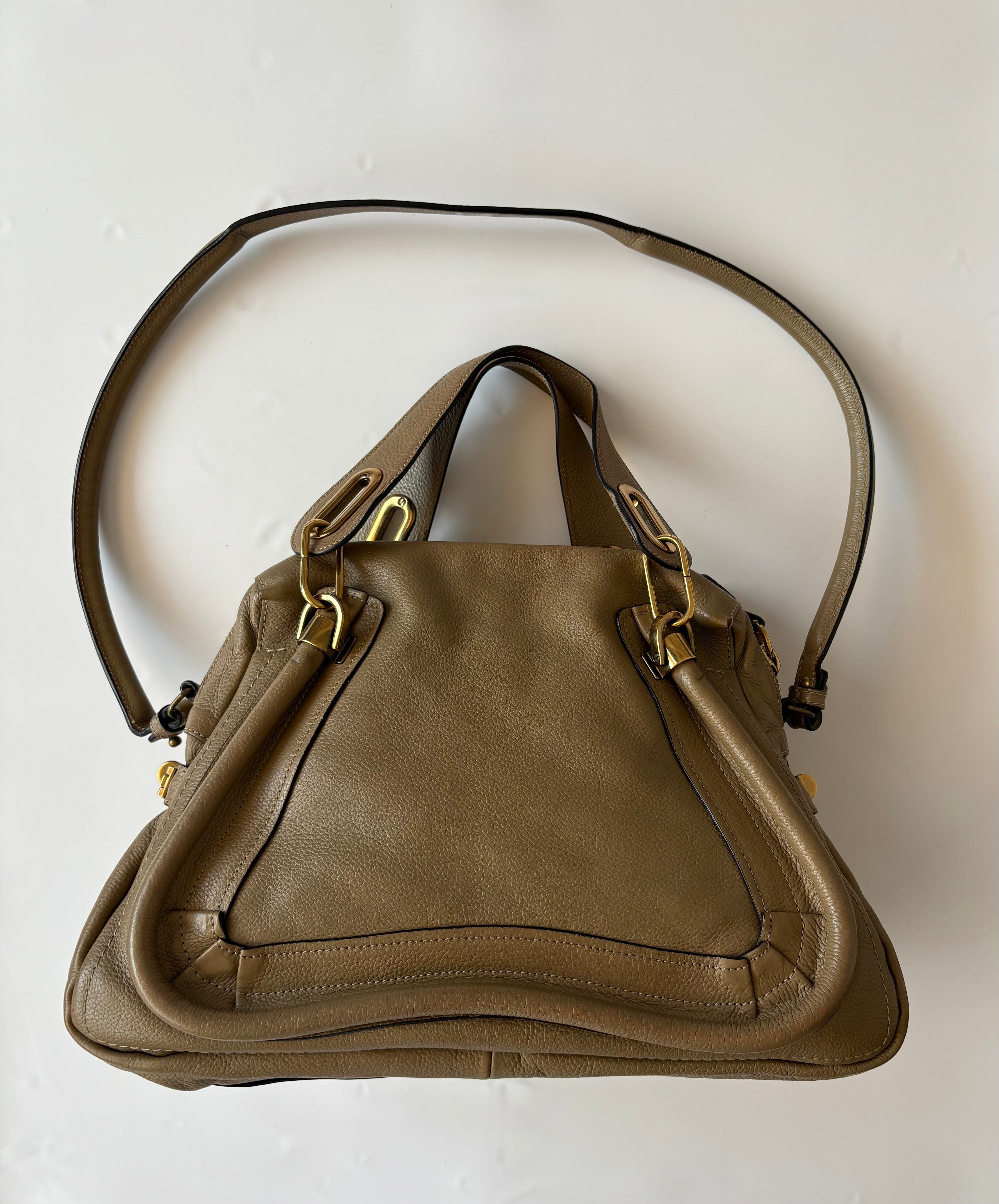 Chloe Paraty Bag in Taupe Calfskin