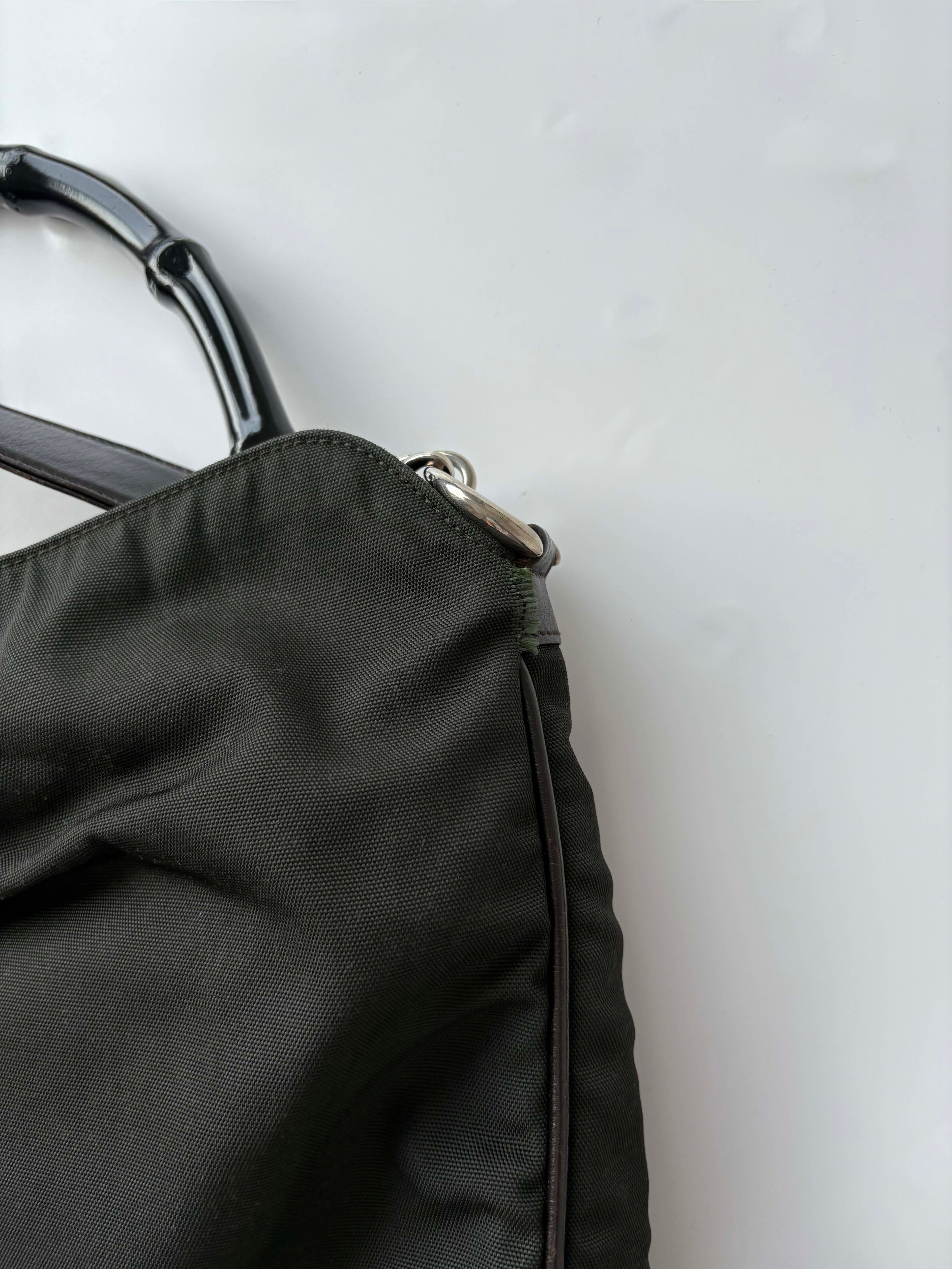 Gucci Bamboo Top-Handle bag in Nylon (Tom Ford era)