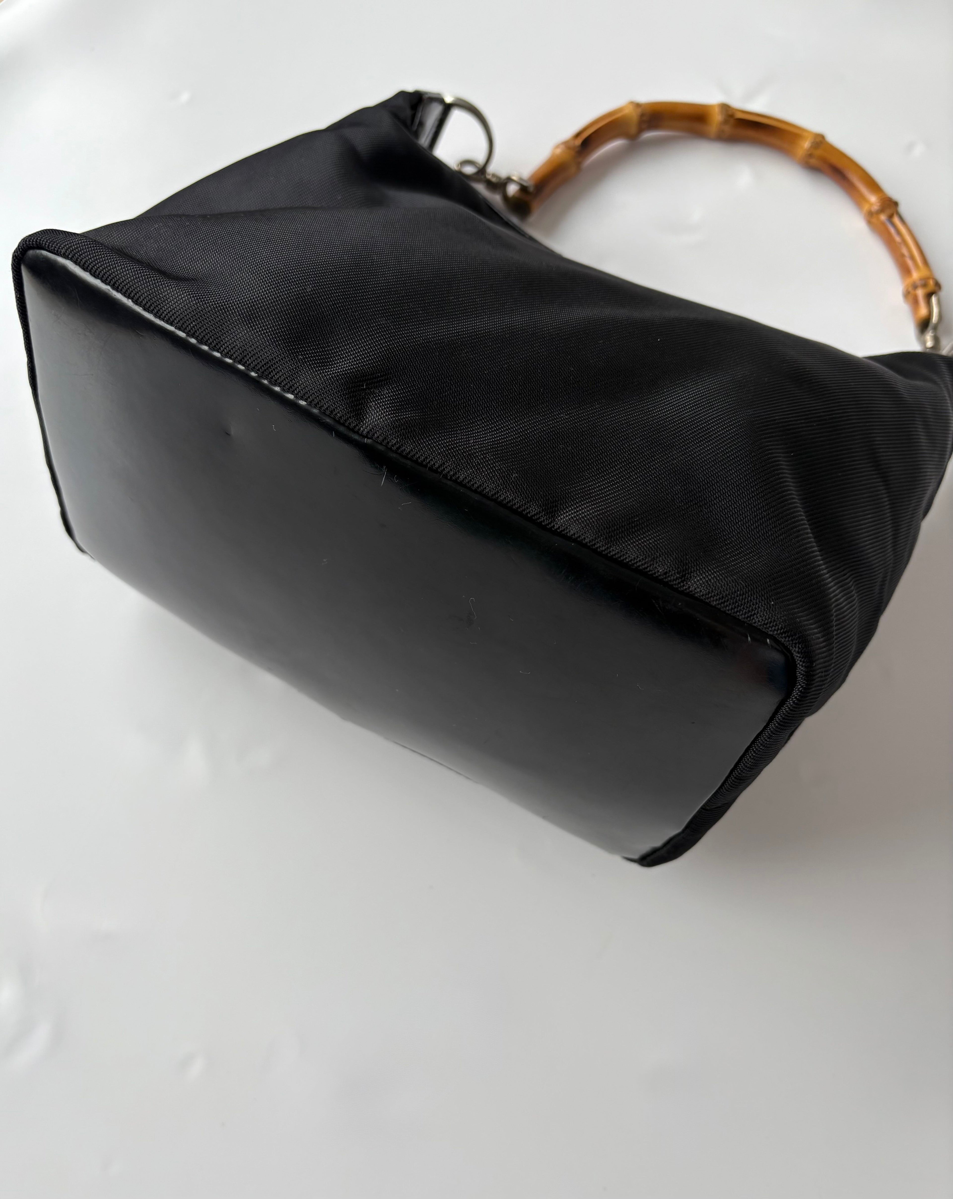 Gucci Mini Bamboo Shoulder Bag in Nylon (Tom Ford era)