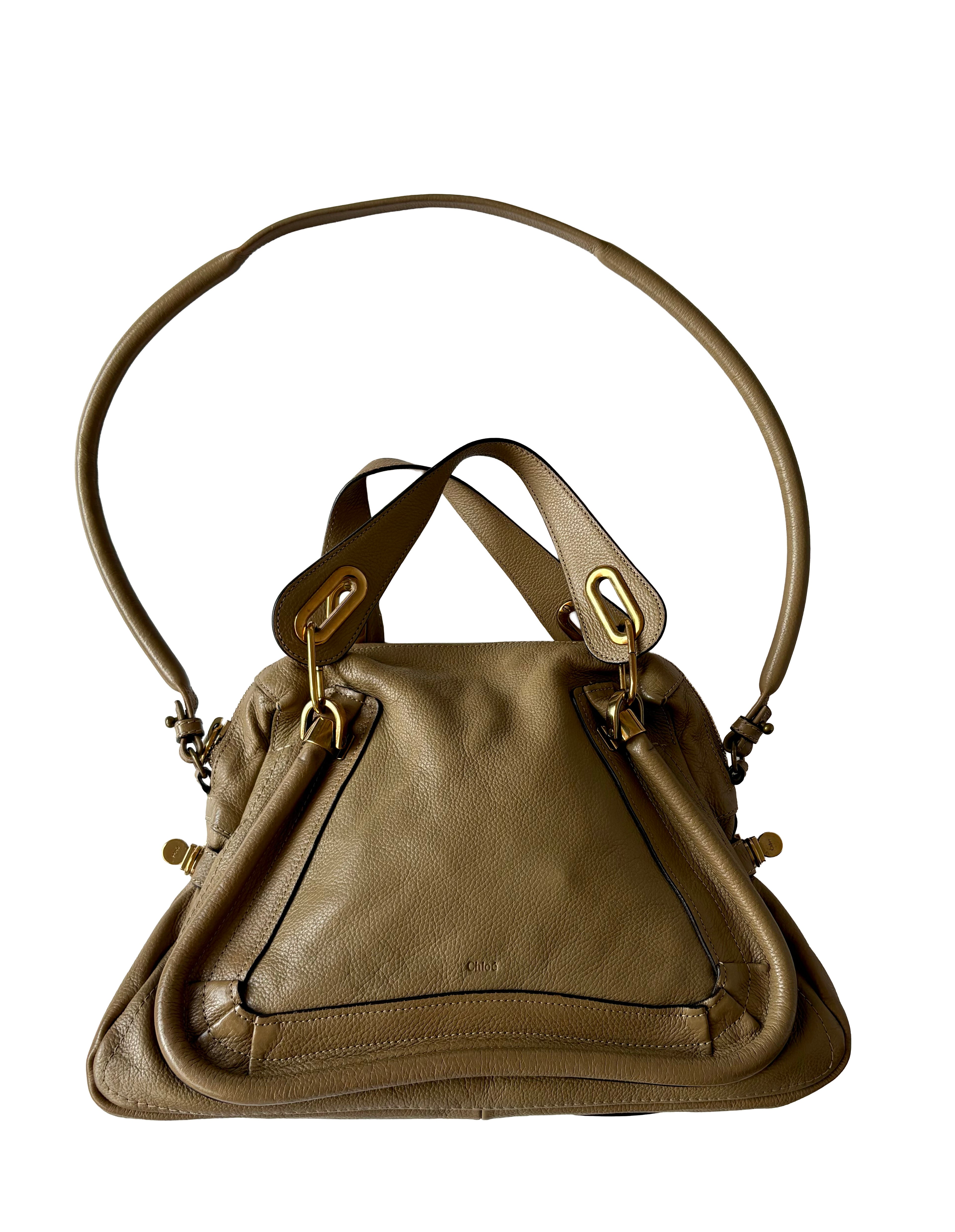 Chloe Paraty Bag in Taupe Calfskin
