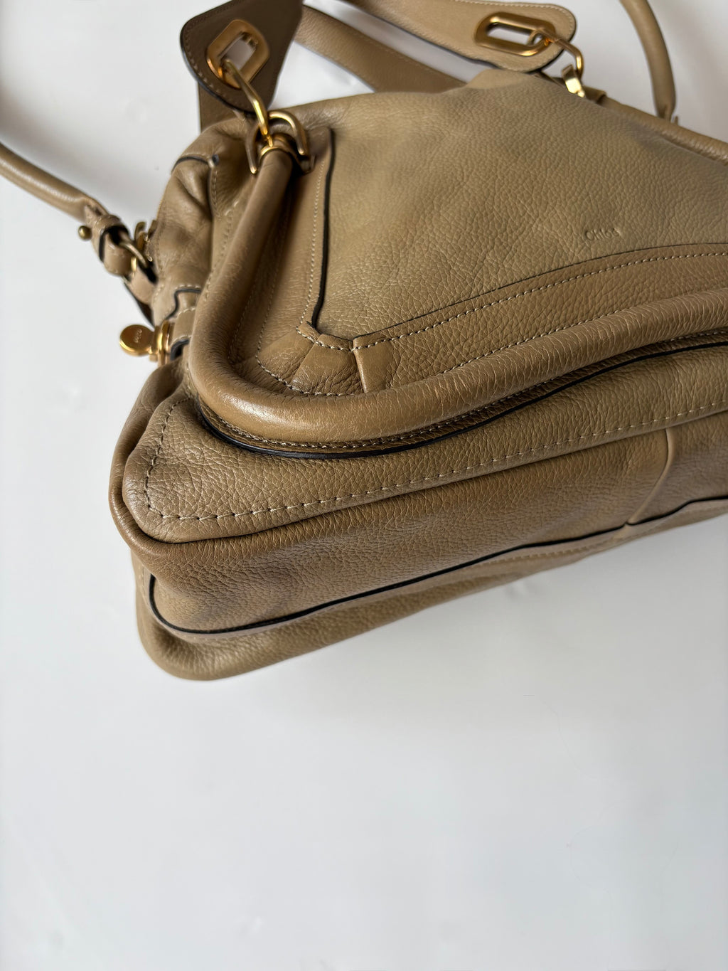 Chloe Paraty Bag in Taupe Calfskin