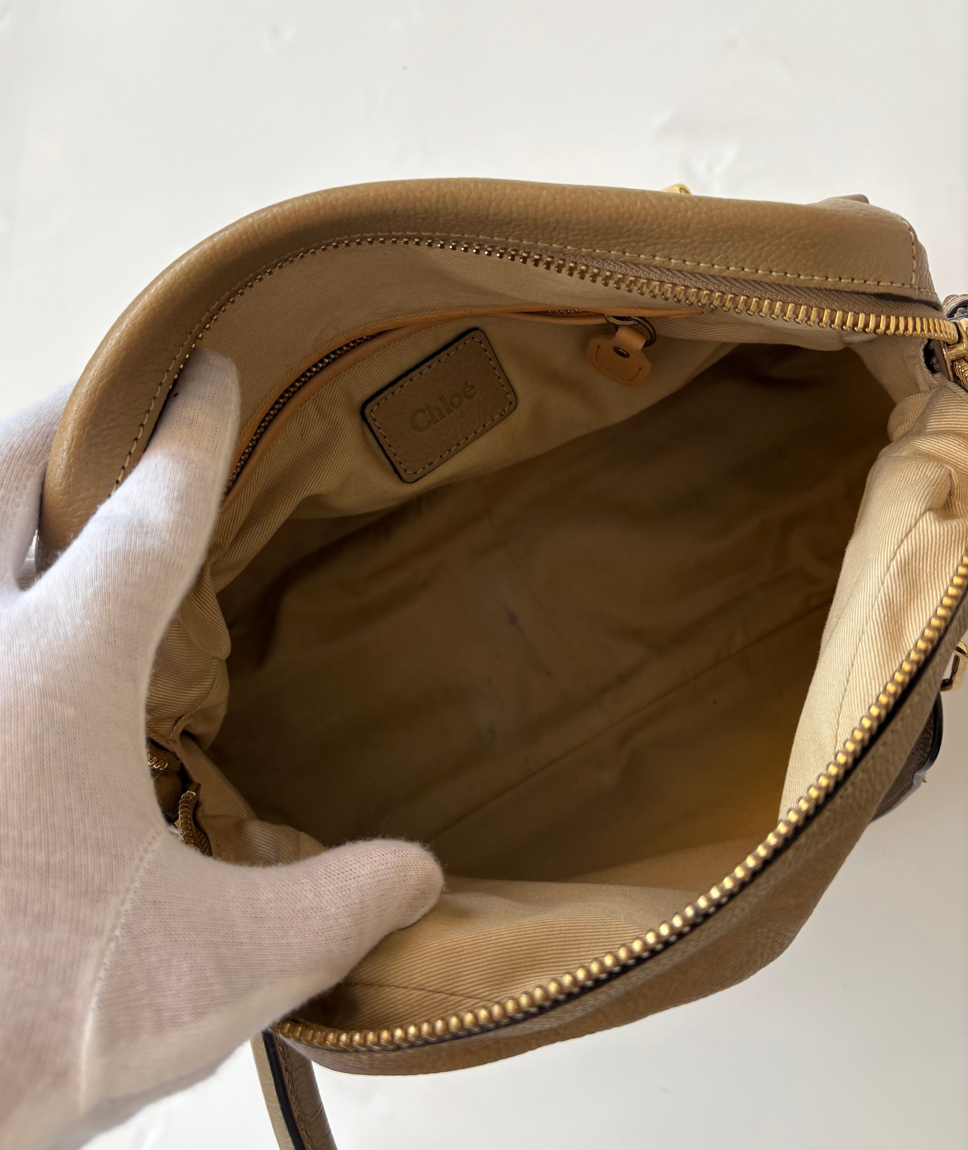 Chloe Paraty Bag in Taupe Calfskin