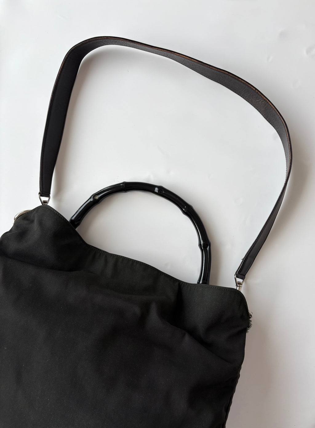 Gucci Bamboo Top-Handle bag in Nylon (Tom Ford era)