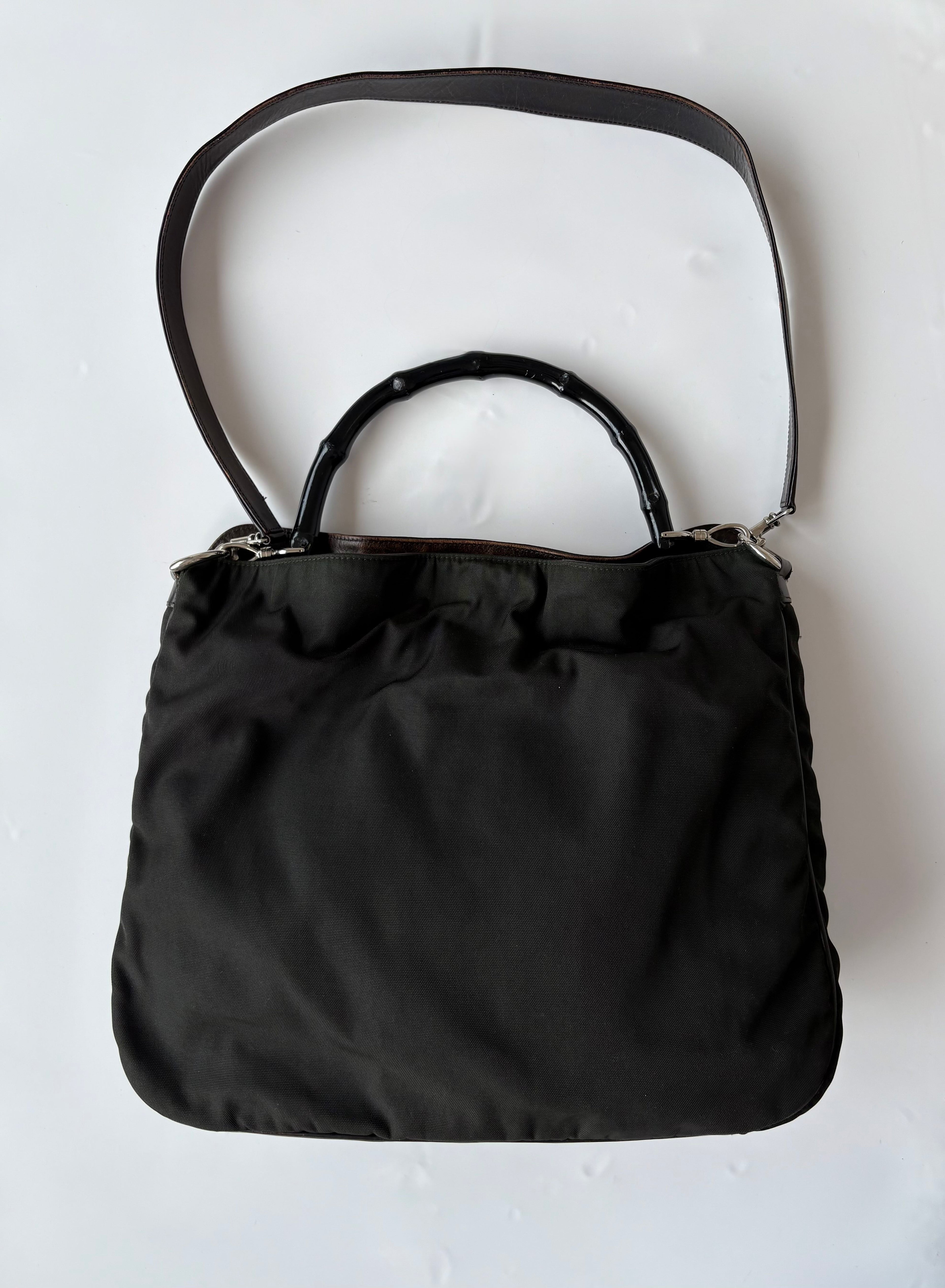 Gucci Bamboo Top-Handle bag in Nylon (Tom Ford era)