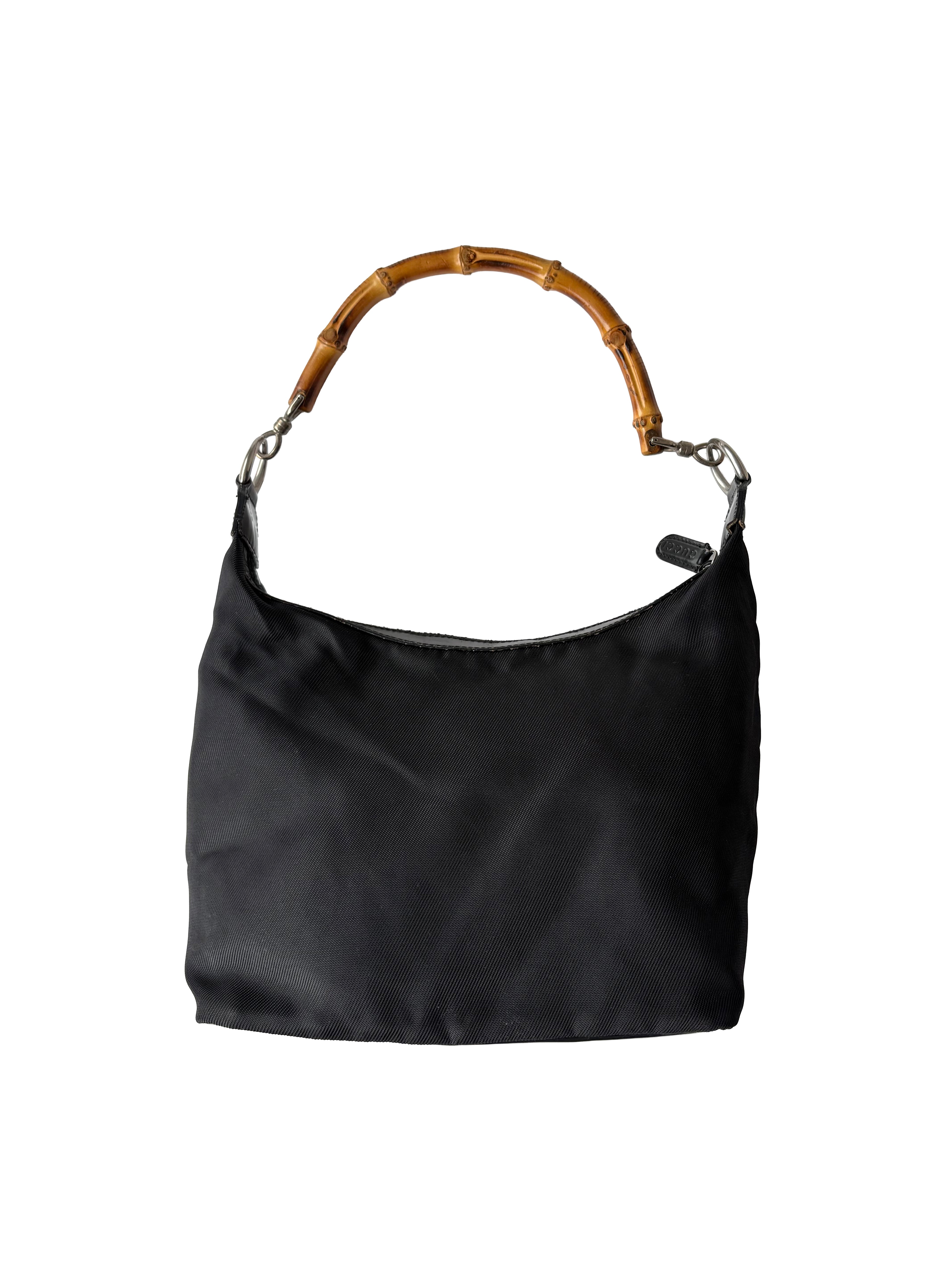 Gucci Mini Bamboo Shoulder Bag in Nylon (Tom Ford era)