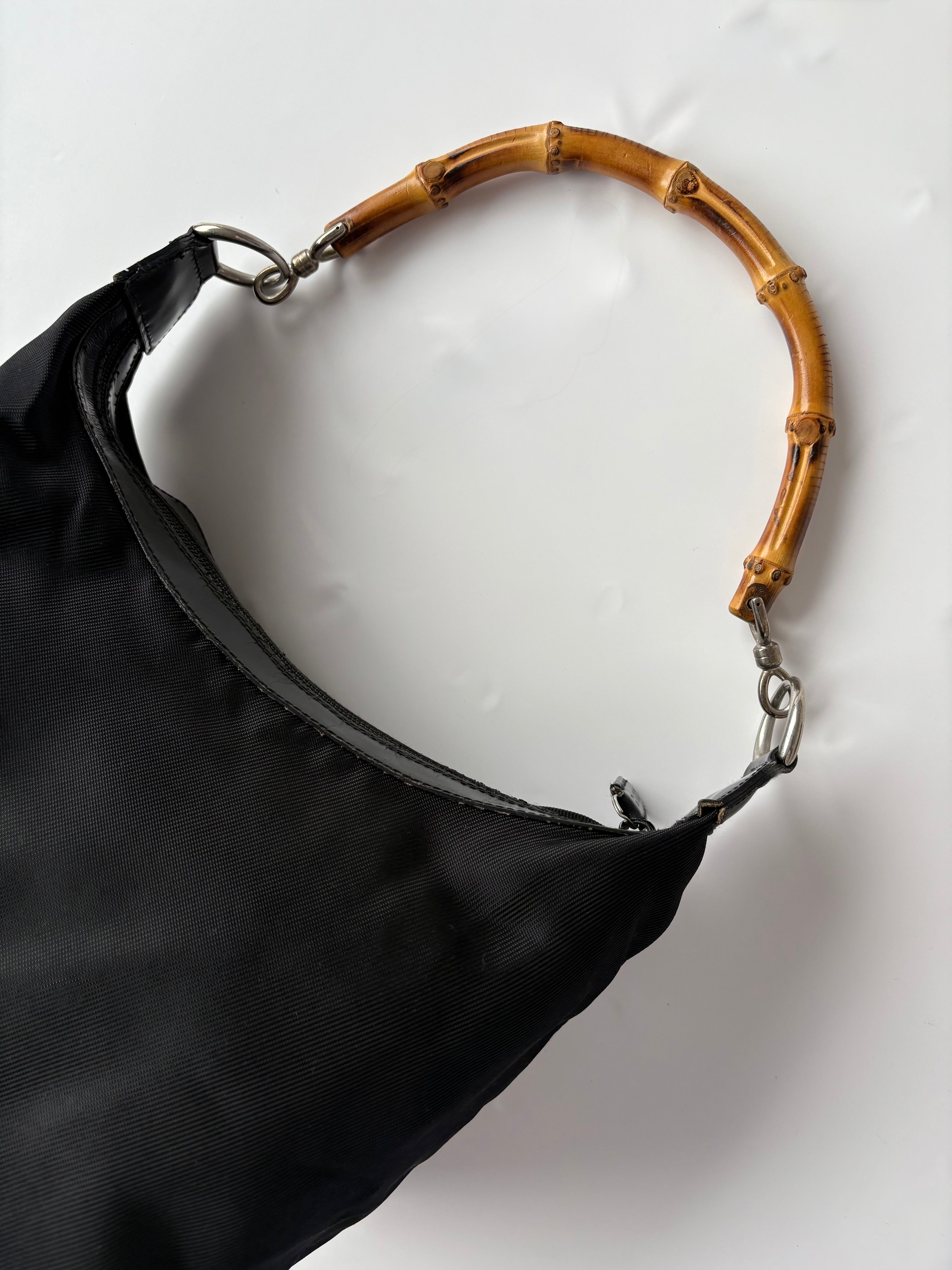 Gucci Mini Bamboo Shoulder Bag in Nylon (Tom Ford era)