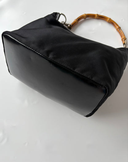Gucci Mini Bamboo Shoulder Bag in Nylon (Tom Ford era)